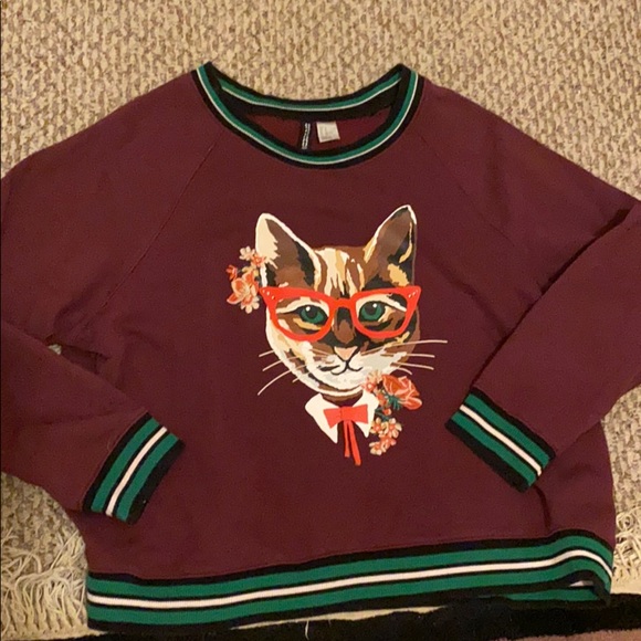 Divided Sweaters - DIVIDED CAT SWEAT SHIRT